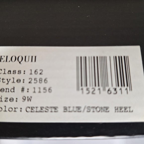 Eloquii  Celeste blue velvet bling heel platform sandal size 9W. - Picture 5 of 6